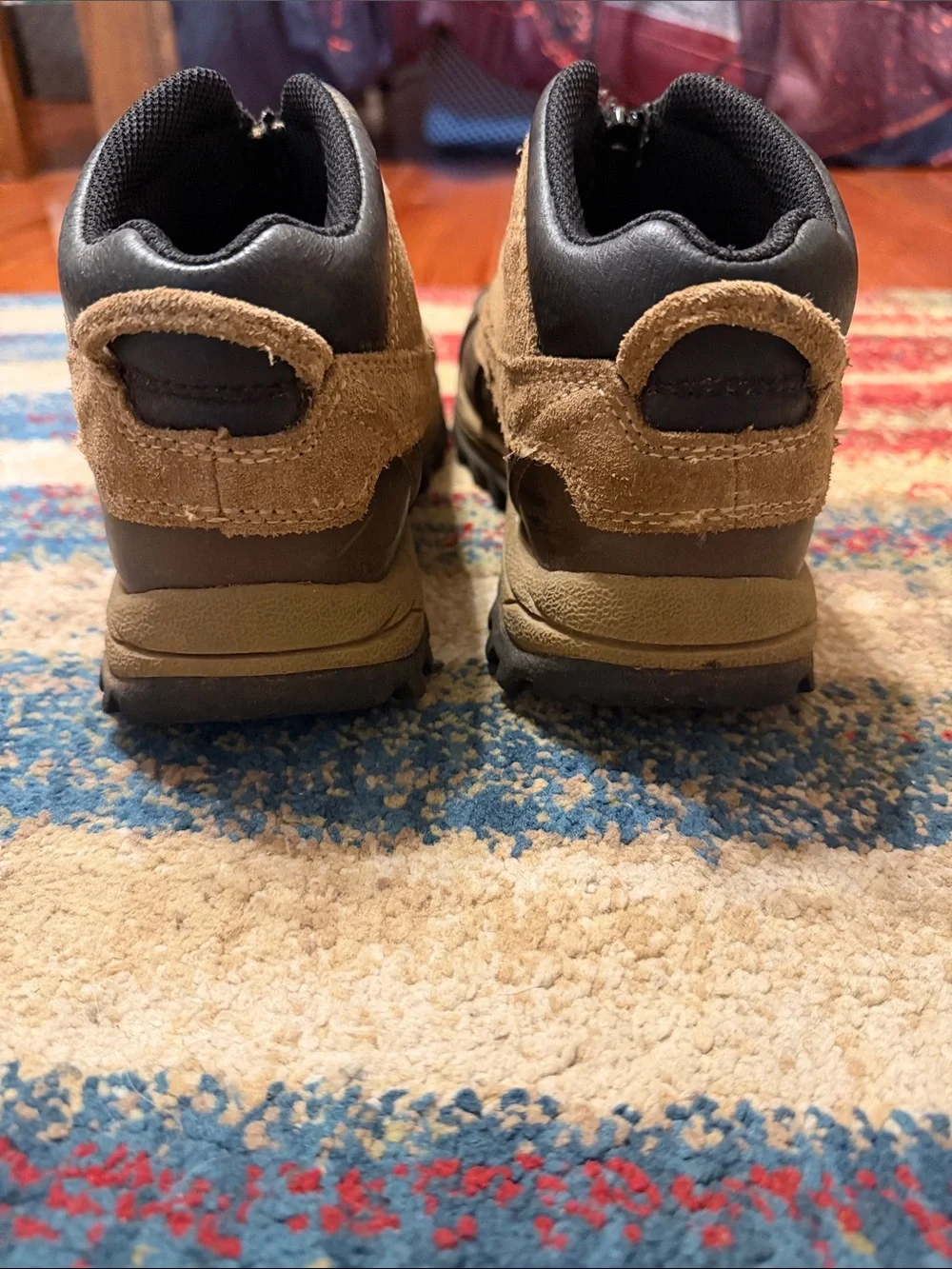 totes Kids Brown Suede Waterproof Zip-Front Rain & Snow Boots